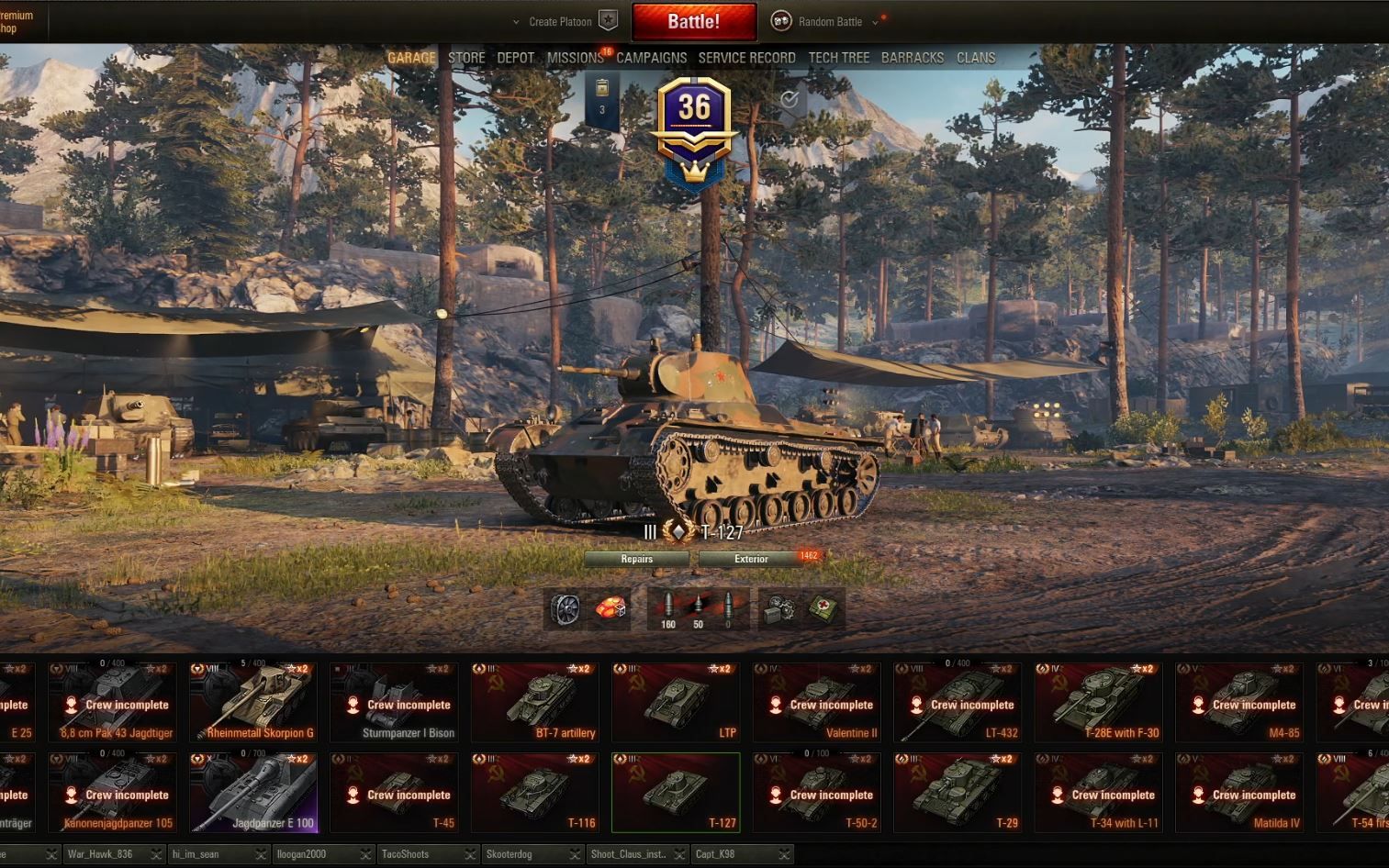 wottier3ussrpremiumltt127mygamereplay坦克世界战车世界