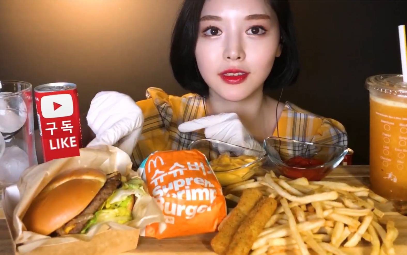 【boki文福姬】吃播2019.6.13|汉堡 薯条 芝士条