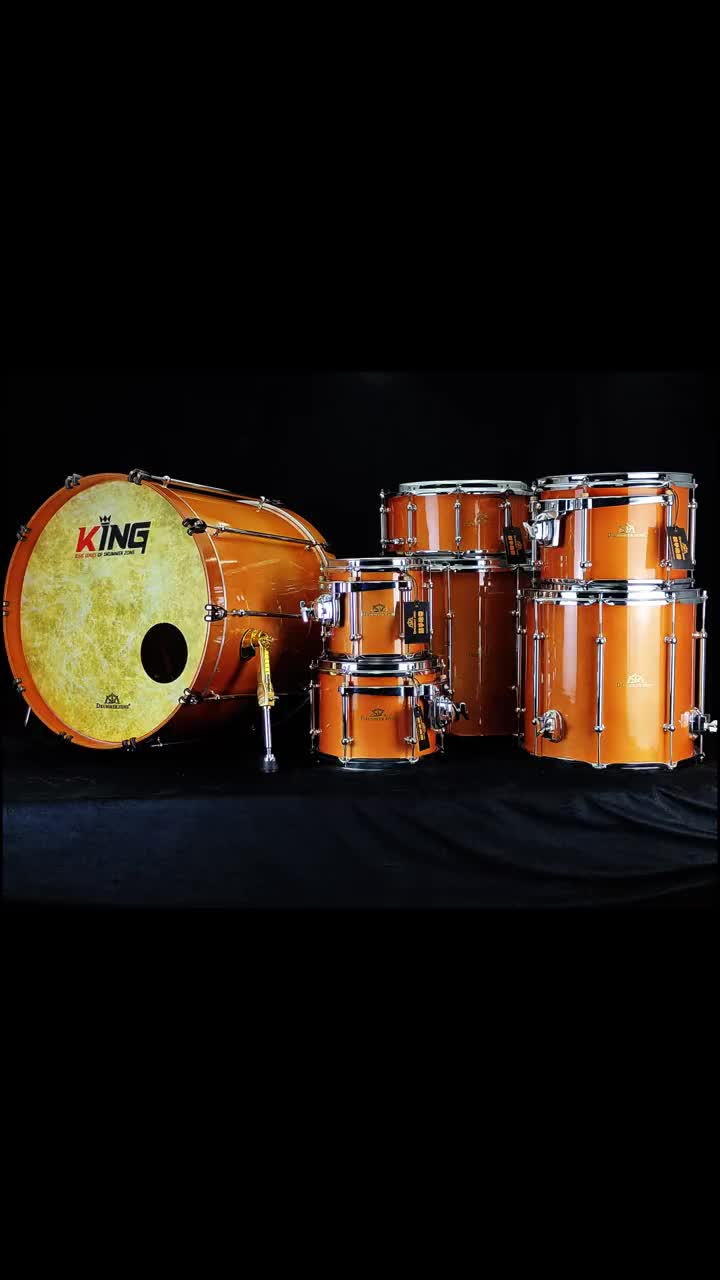 定制相册舞台之王顶级精品层木7鼓原木色定制鼓组架子鼓乐器演奏