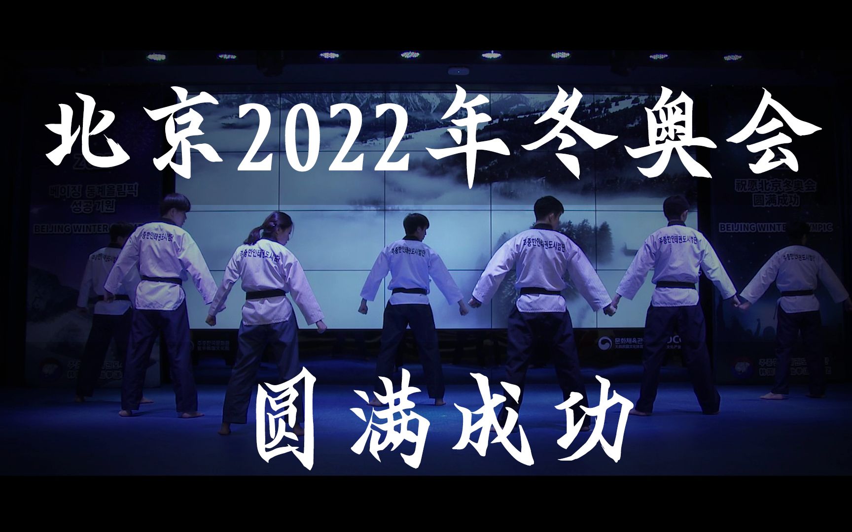 【韩国驻华跆拳道示范团】祝愿北京2022年冬奥会成功举办!哔哩哔哩bilibili