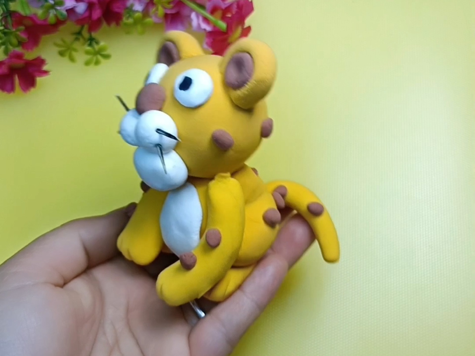 超轻粘土制作豹子