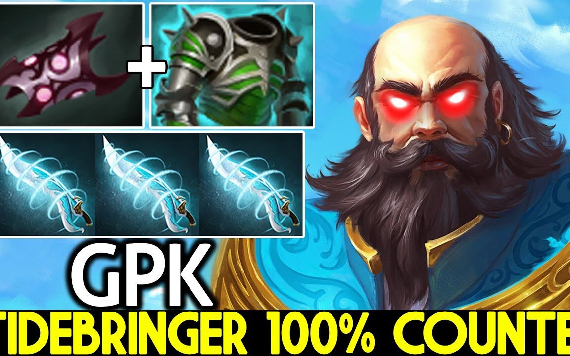 【dota2】gpk & 昆卡 insane tidebringer 100% counter tb & lycan