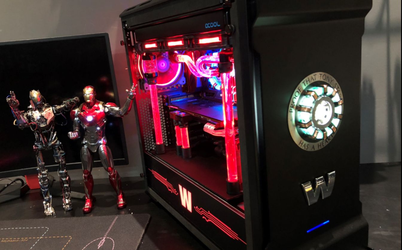 追风者515e钢铁侠mod定制水冷电脑主机.专玩游戏电脑主机