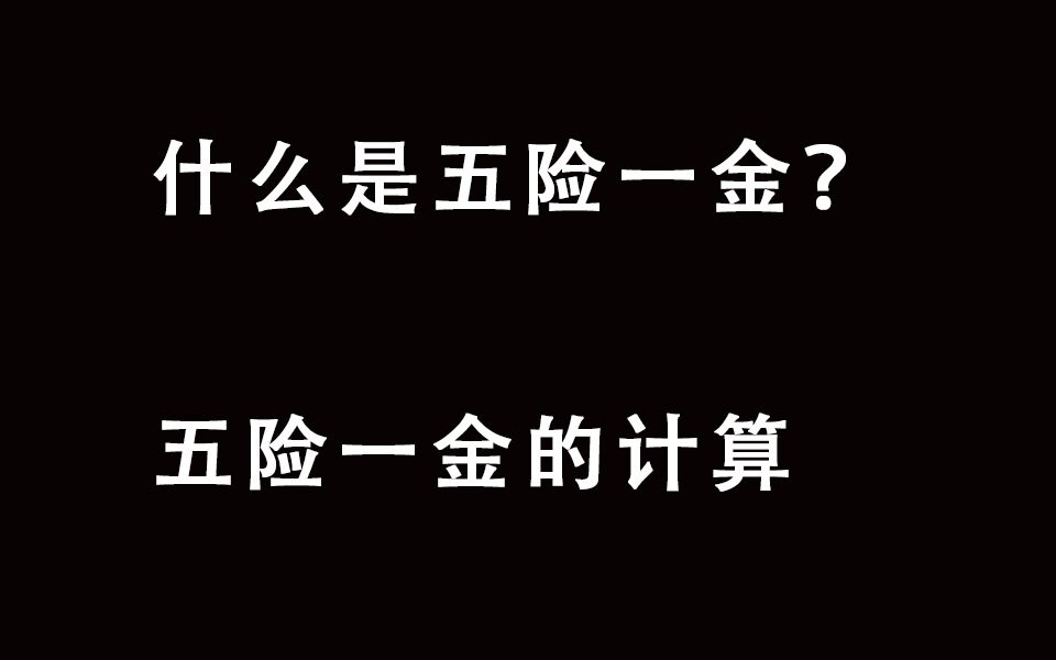 什么是五险一金?如何计算五险一金?|会计小白必看哔哩哔哩bilibili