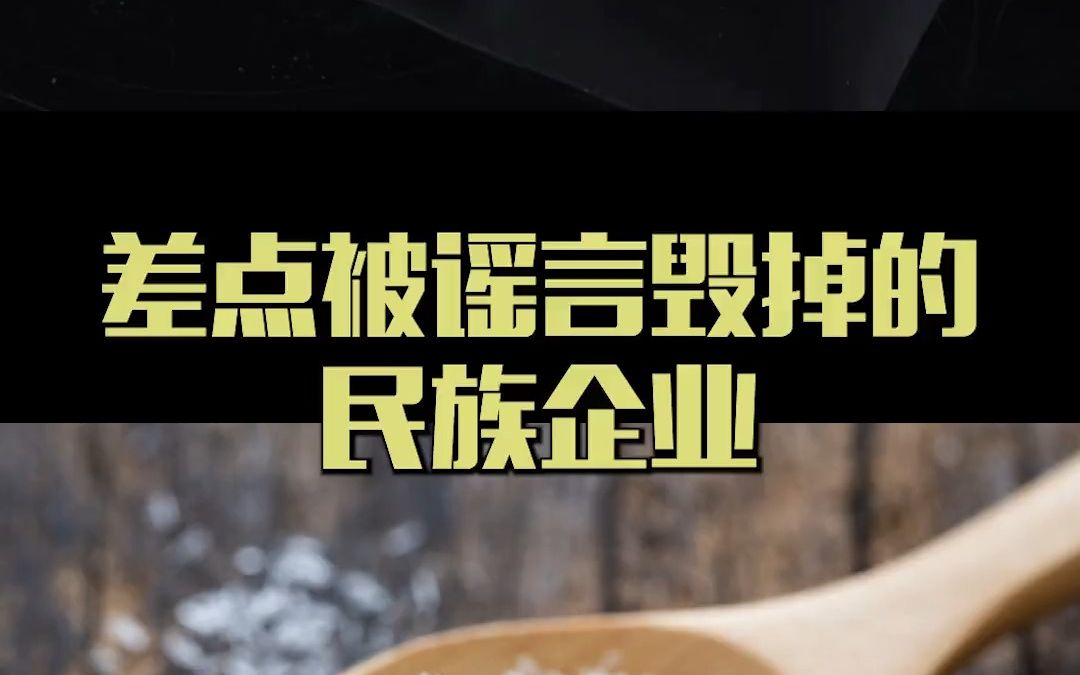 一个谣言就差点毁掉了我们曾经世界第一的民族企业哔哩哔哩bilibili