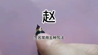 下载视频: 赵字在签名设计中常用的五种写法