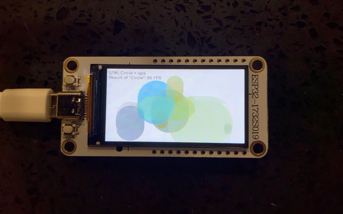 ArduinoGFX 晶彩ESP321732S019 LVGL流畅测试哔哩哔哩bilibili