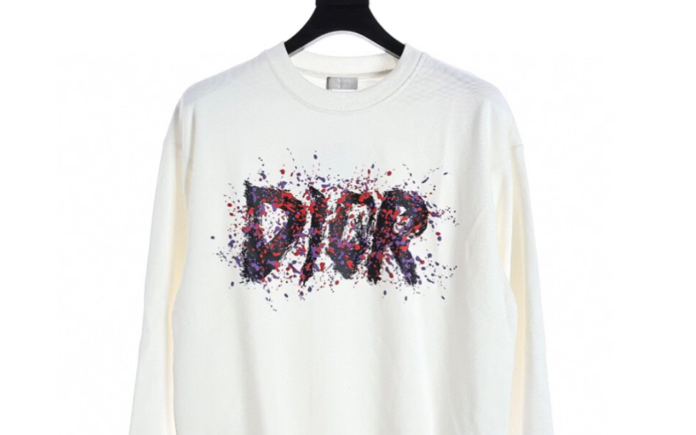 盘点一下原单dior迪奥涂鸦印花圆领卫衣
