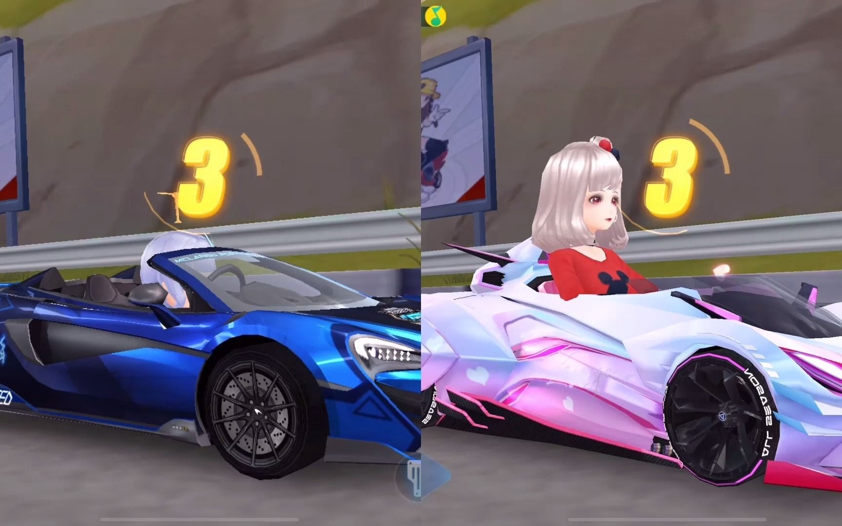 qq飞车手游迈凯伦vs深蓝耀世特效好的性能差特效差的性能好