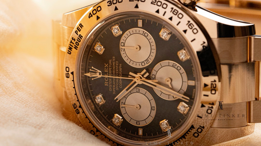 劳力士新款玫瑰金迪通拿126505,直径40mm,黑盘钻刻,男女佩戴都合适