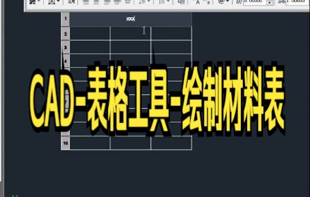 【cad技巧】今天教你在CAD中建立表格,快来看看吧哔哩哔哩bilibili