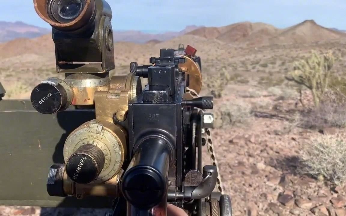 实测:勃朗宁m1917a1水冷式重机枪,打完之后还得把枪管水放了