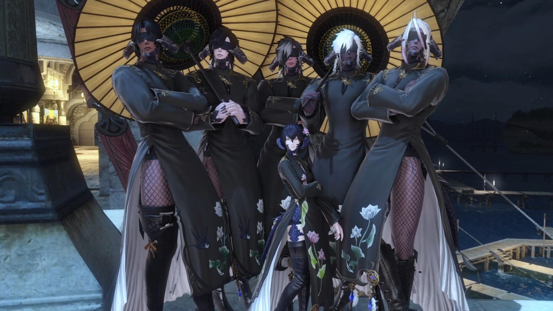 【ff14】只是一排龙男穿奥黛