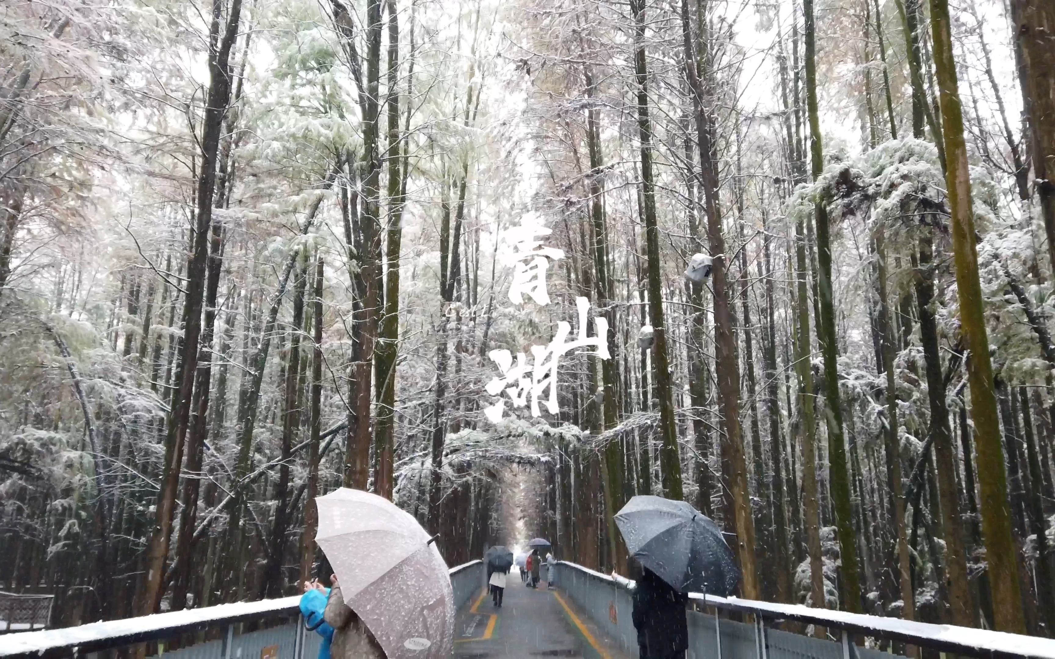 【4K高清】抹茶湖杭州初雪青山湖景4A景区|Osmo Pocket哔哩哔哩bilibili