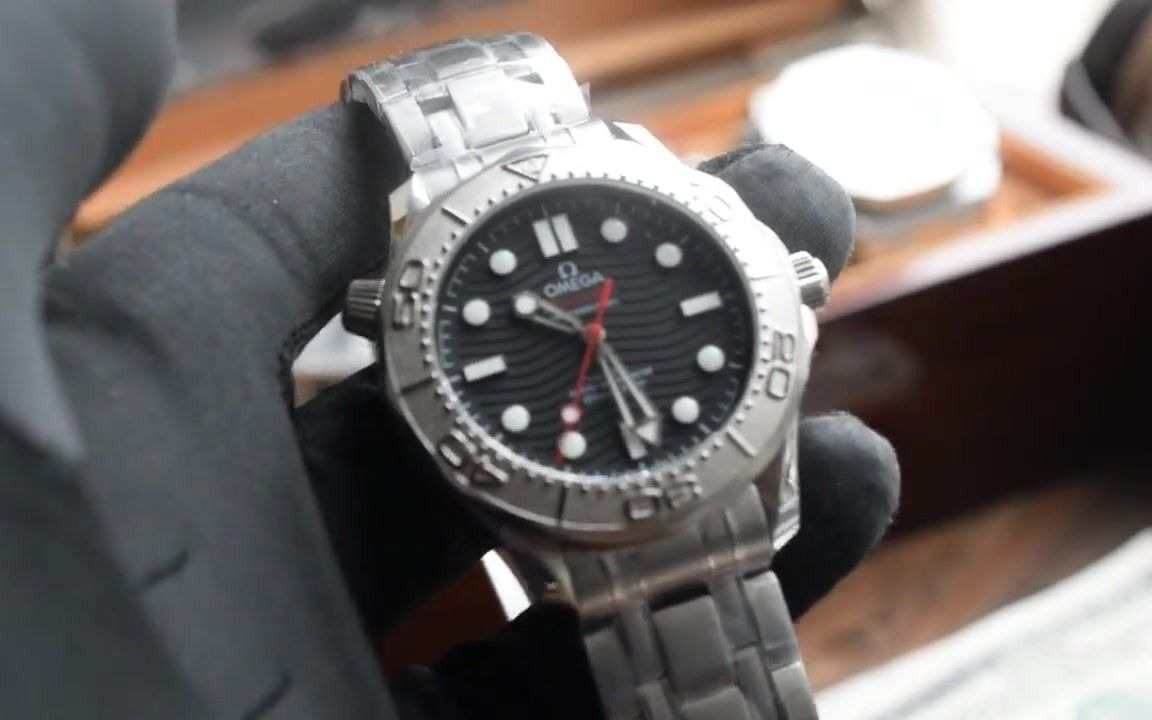 【嘉禾瑞恒】vs厂欧米茄海马300m钢圈密底新品 超清(720p)_哔哩哔哩