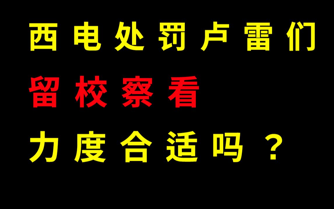 卢雷元年结果出炉,西安电子科技大学的处罚你们认同吗?哔哩哔哩bilibili