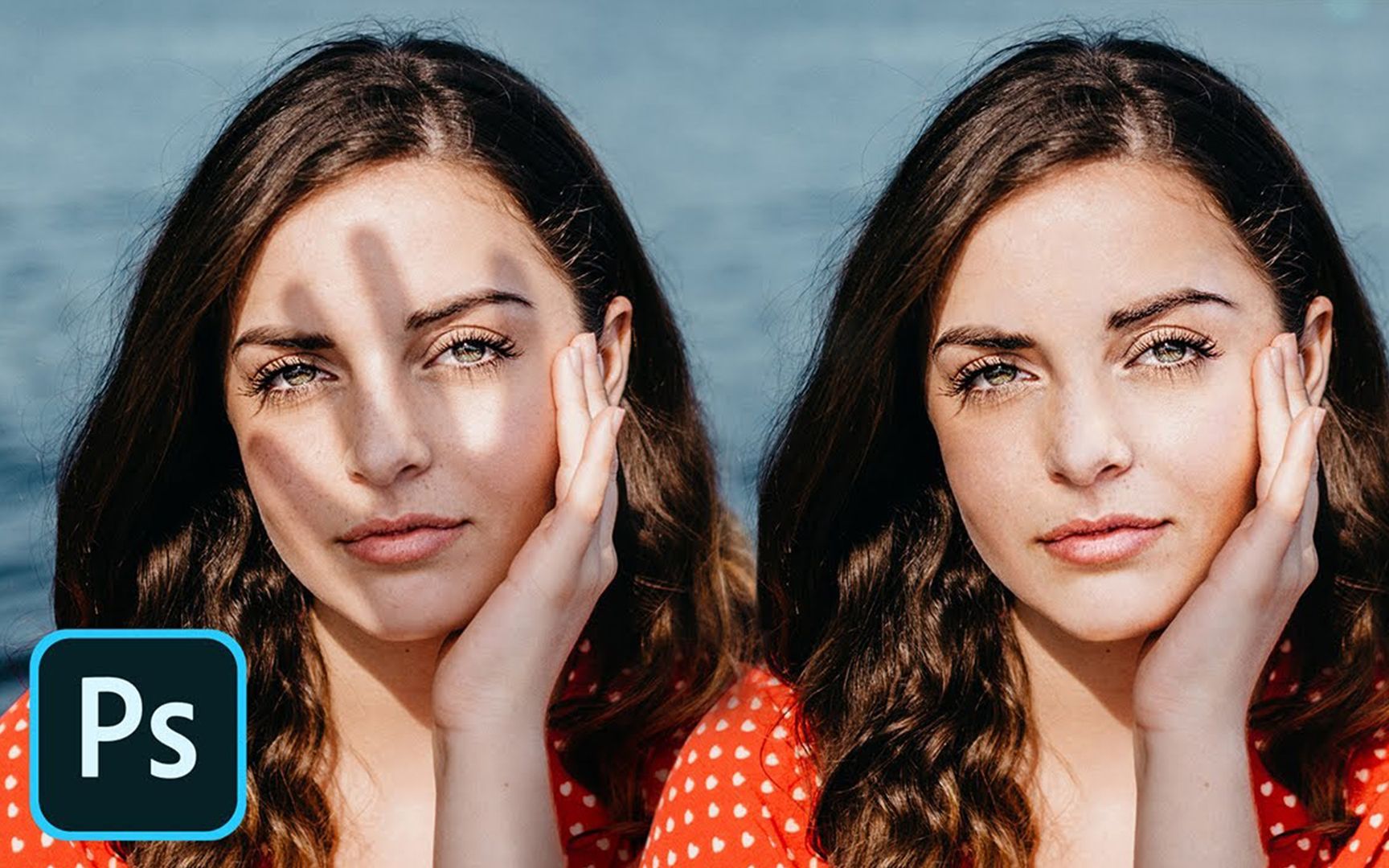 油管后期修图大神的ps快速去除人物脸部影子方法_哔哩哔哩_bilibili