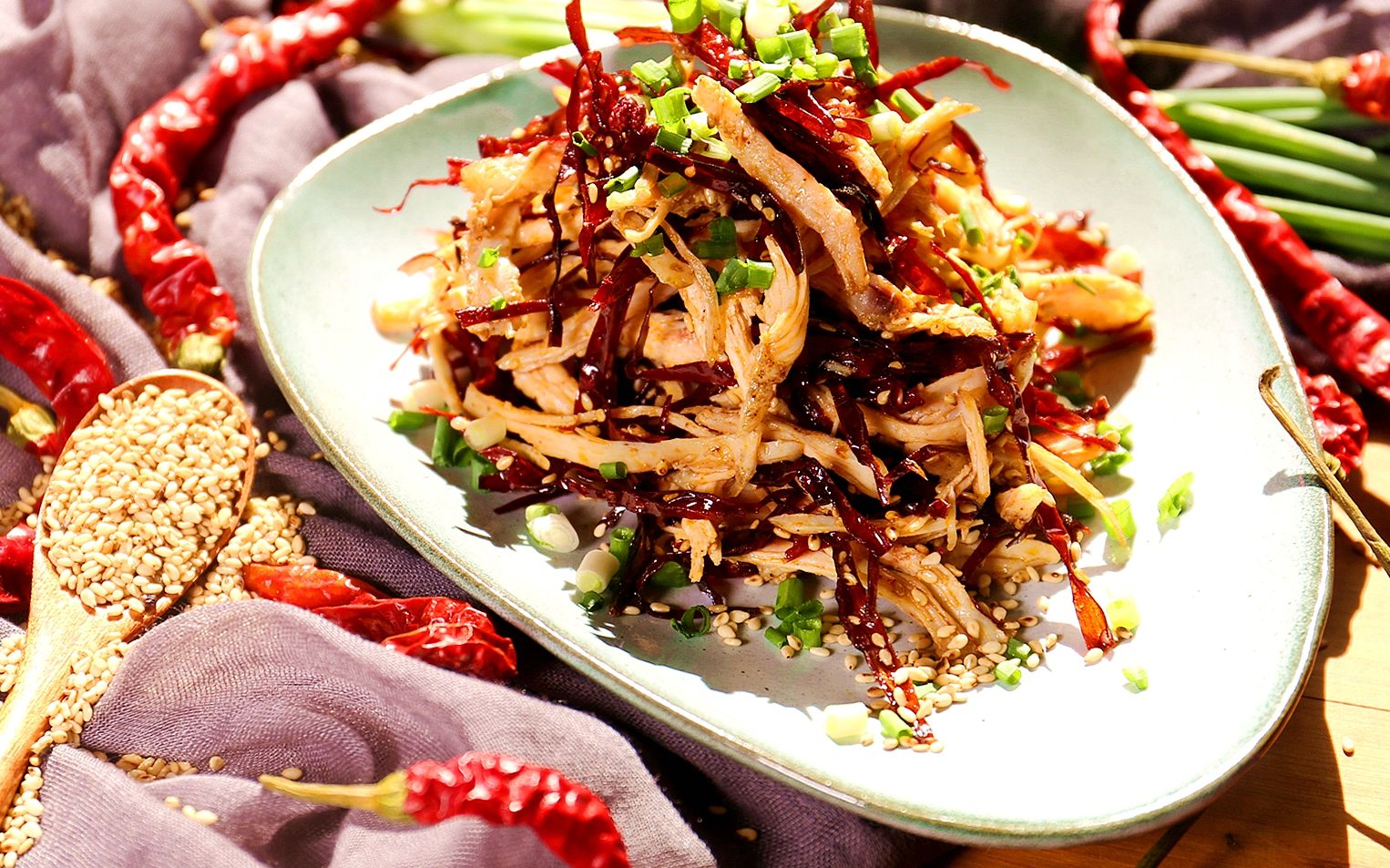 火筵家常手撕鸡火哥的菜川味手撕鸡三分钟学会爆款川菜麻辣手撕鸡原料