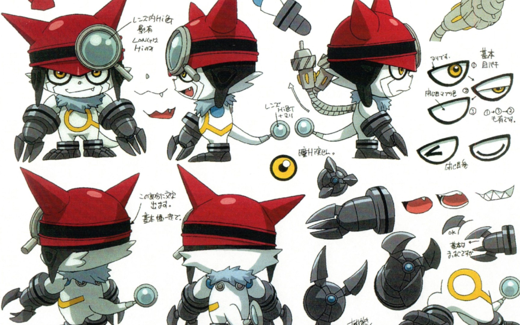 【数码宝贝应用兽宇宙】登场人物线稿原画&数码兽设定集