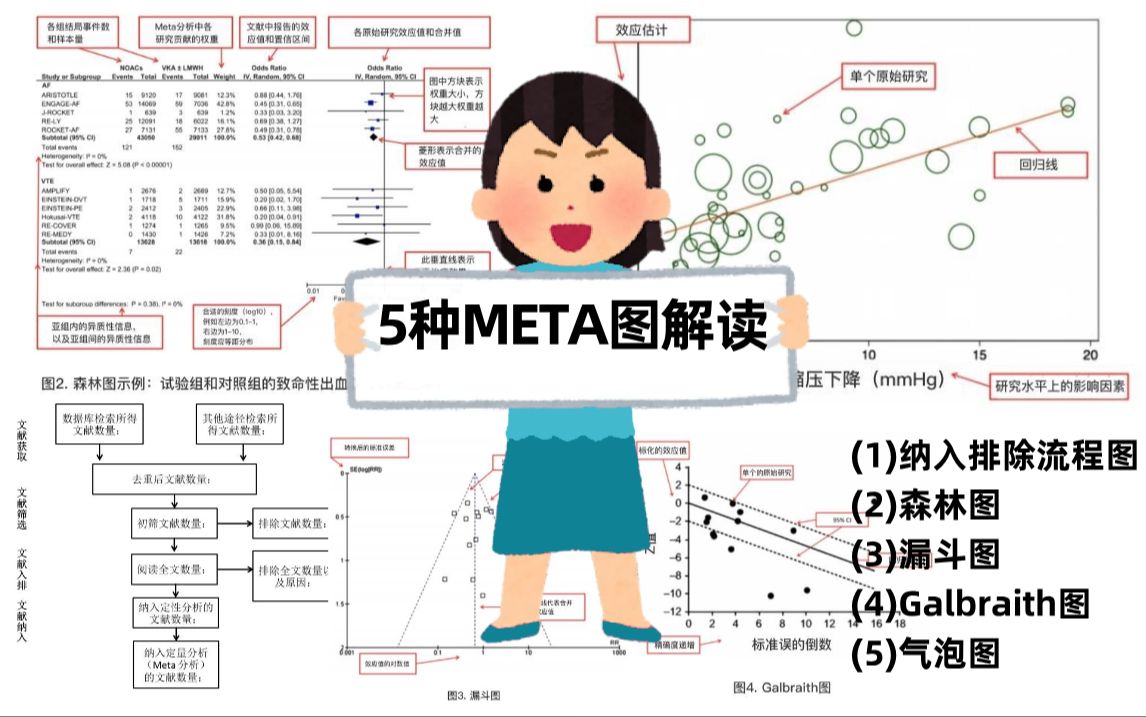 5种常见的META分析图,该怎么看?哔哩哔哩bilibili