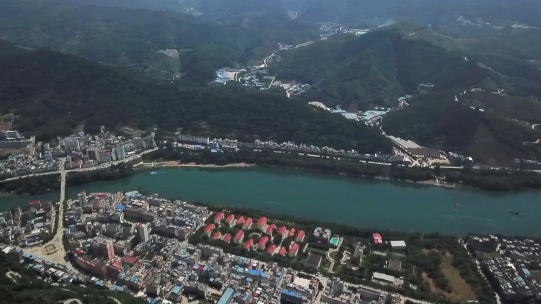 鸟瞰广西天峨县红水河哔哩哔哩bilibili