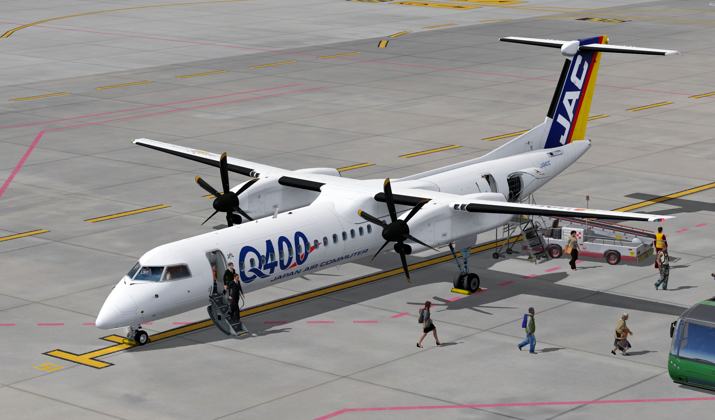 2/6 日本空中通勤 dh8d 落地福冈 rw34