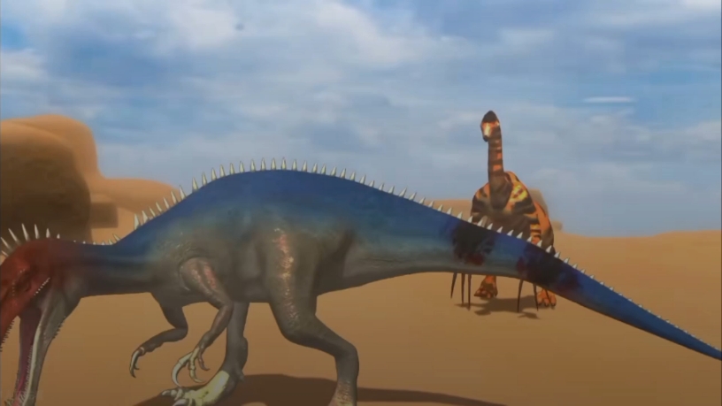 似鳄龙对战镰刀龙,闪电buff 特色音效