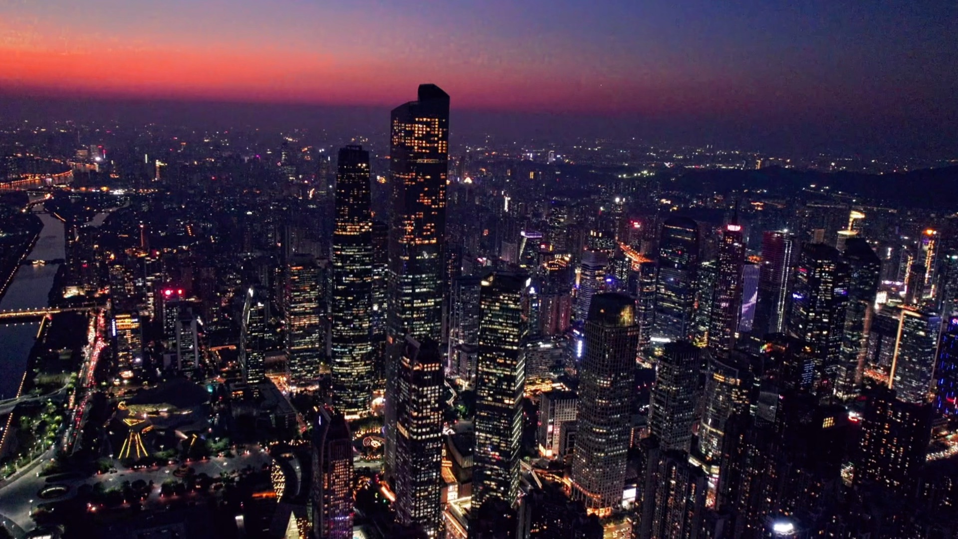 亚洲最强内透城市夜景