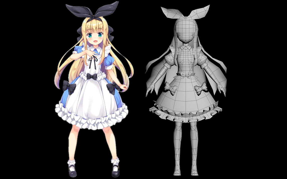 【3dmax建模】从基础裸模开始教你,简单二次元"女仆"人物模型建模教程