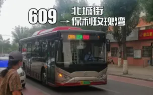 Video herunterladen: 「两条断腿凑一条好腿」天津公交609路全程前方展望POV（北城街→保利玫瑰湾公交站）