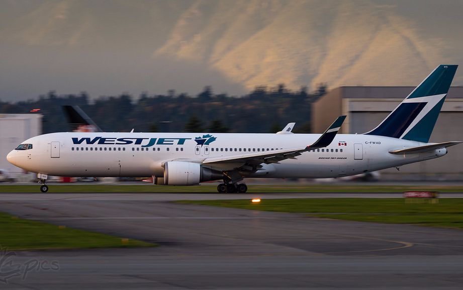 【航空】实拍加拿大西捷航空波音767-338er起飞 温哥华国际机场(yvr)