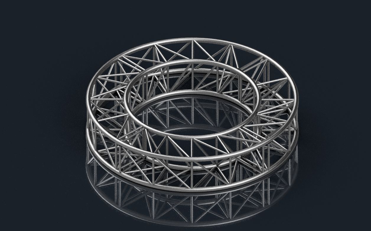 inventor建模——圆形钢架