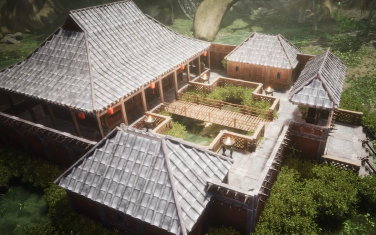 conanexiles流放者柯南建筑古香古色的中式庭院你不想拥有嘛