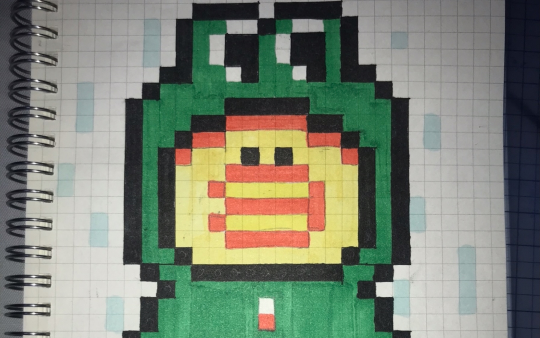 雨披鸭像素画临摹2