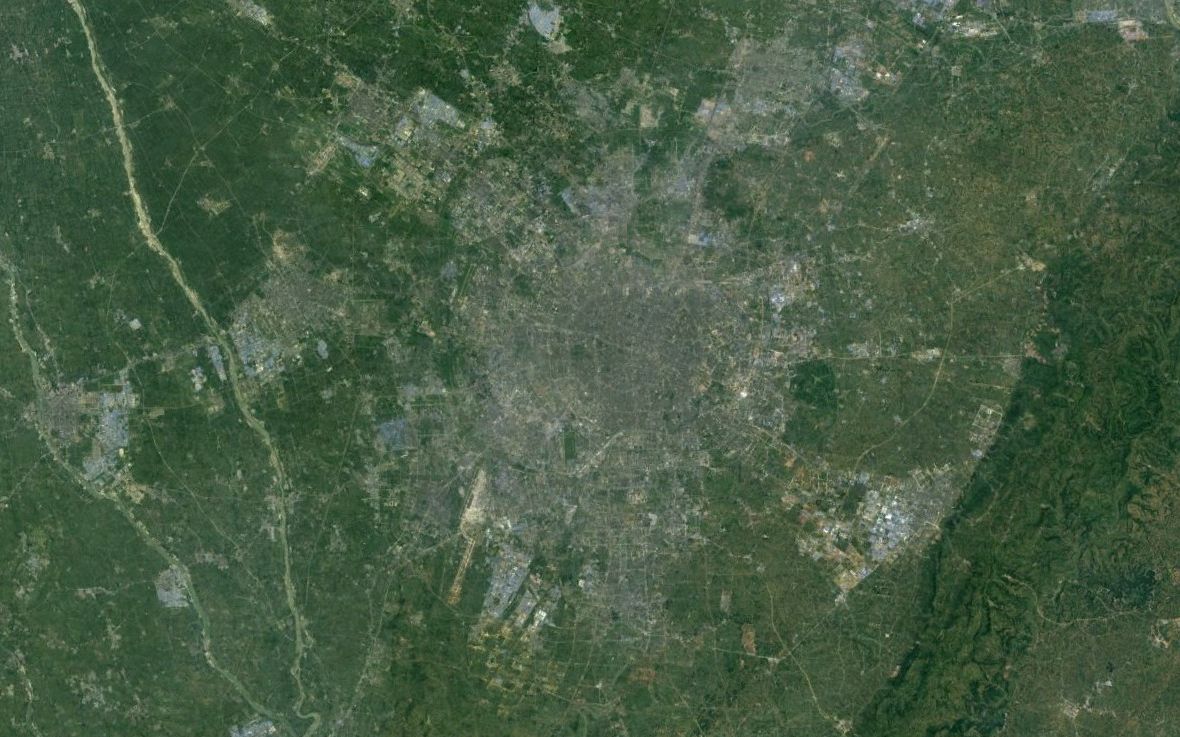 活动作品卫星地图成都市19842020城市发展变化