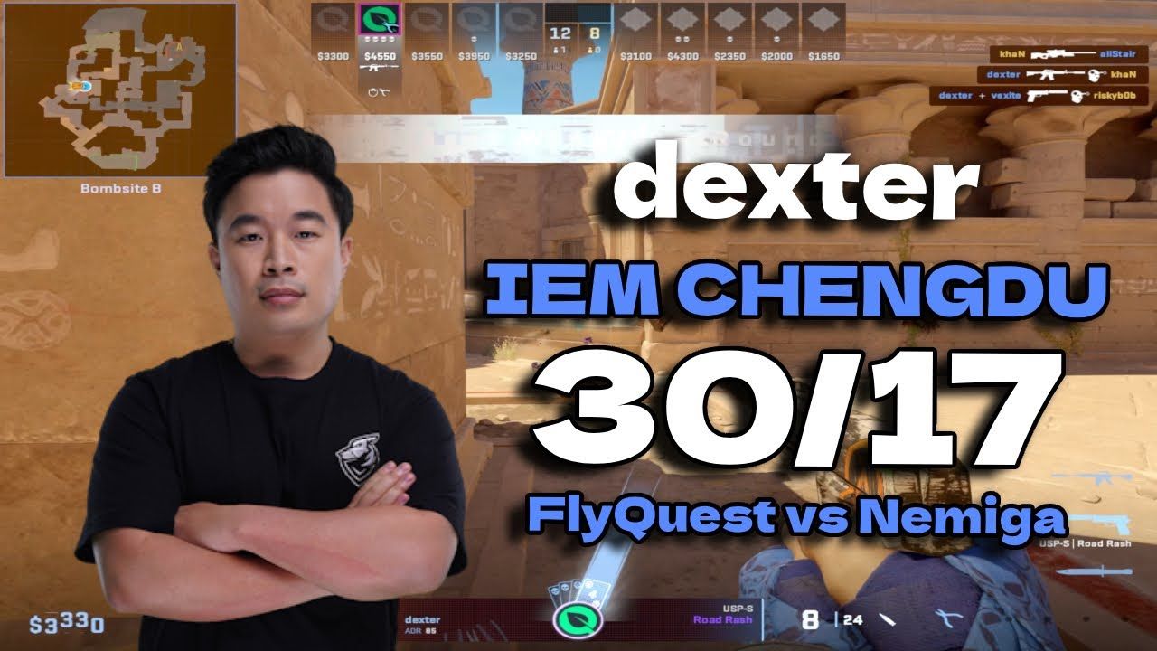 【cs2】pov flyquest dexter (30/17) vs nemiga (anubis) @iem