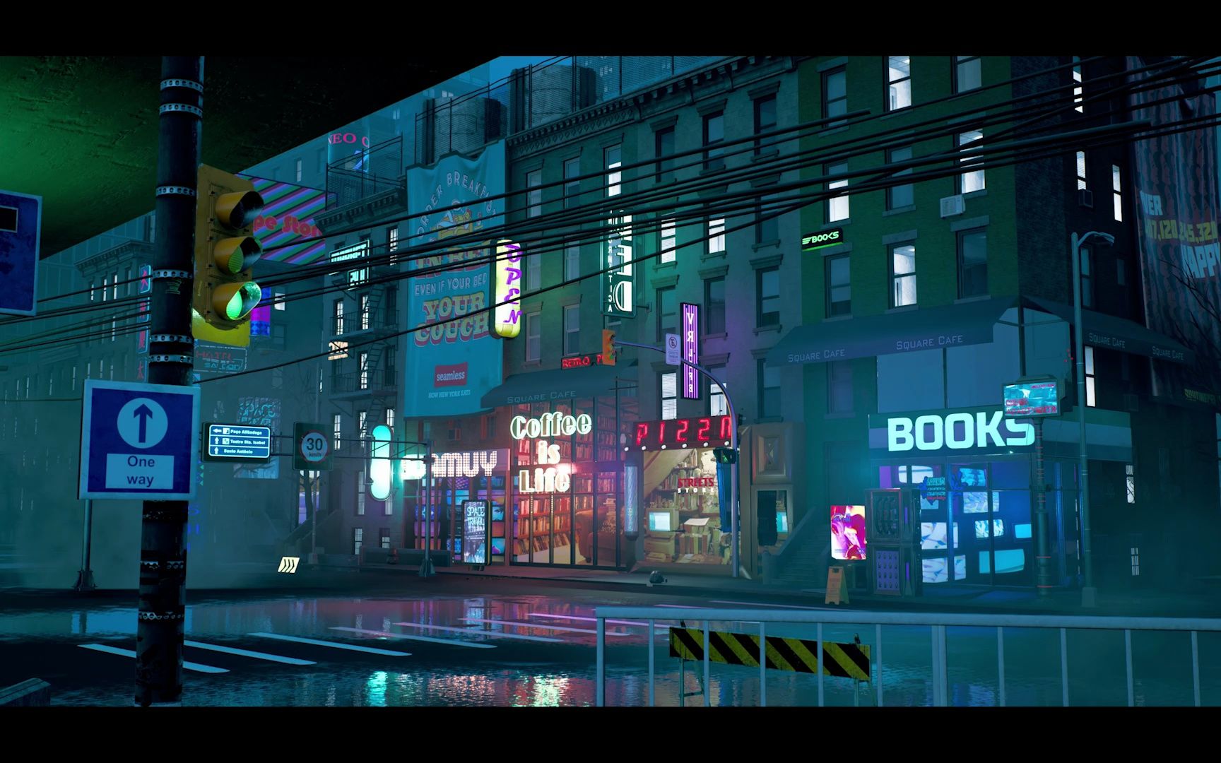 cyberpunk ue5自制赛博街景