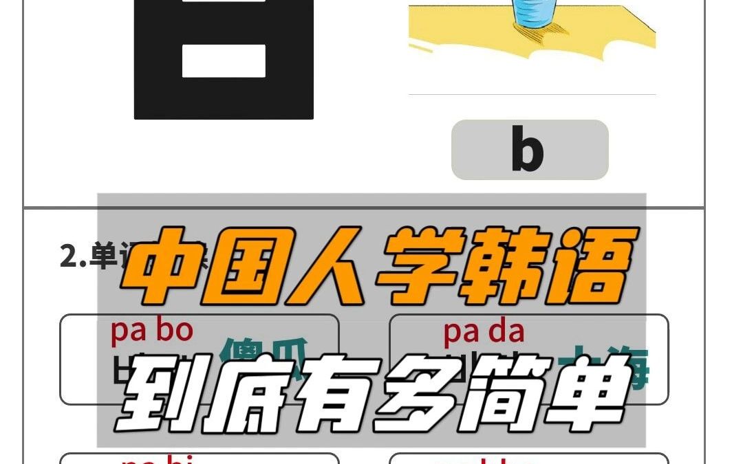 韩语辅音第三课“杯子音”哔哩哔哩bilibili