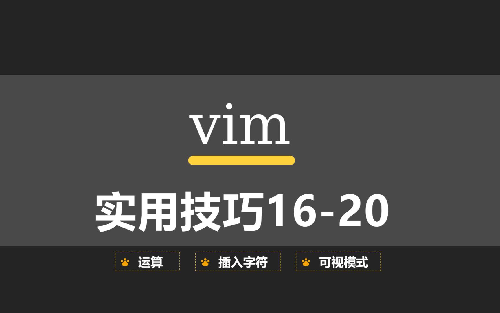 vim实用技巧1620哔哩哔哩bilibili