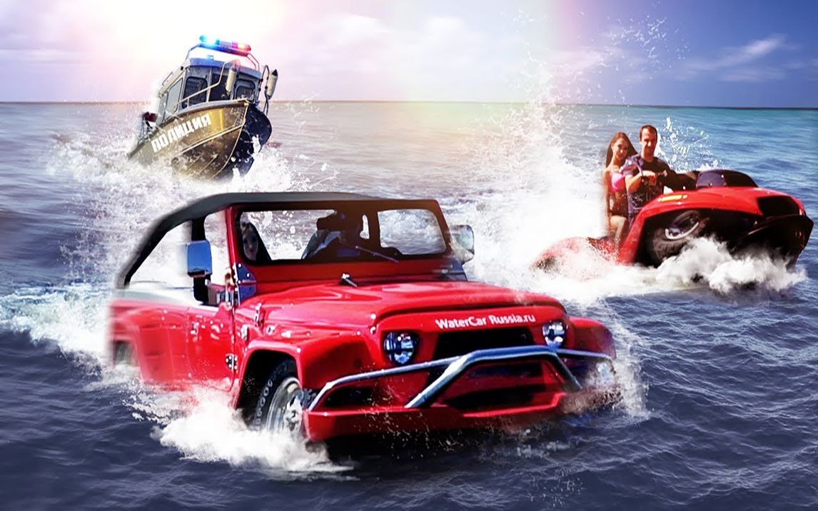 俄罗斯仅有一辆!10000匹马力的水上吉普,启动瞬间飞了