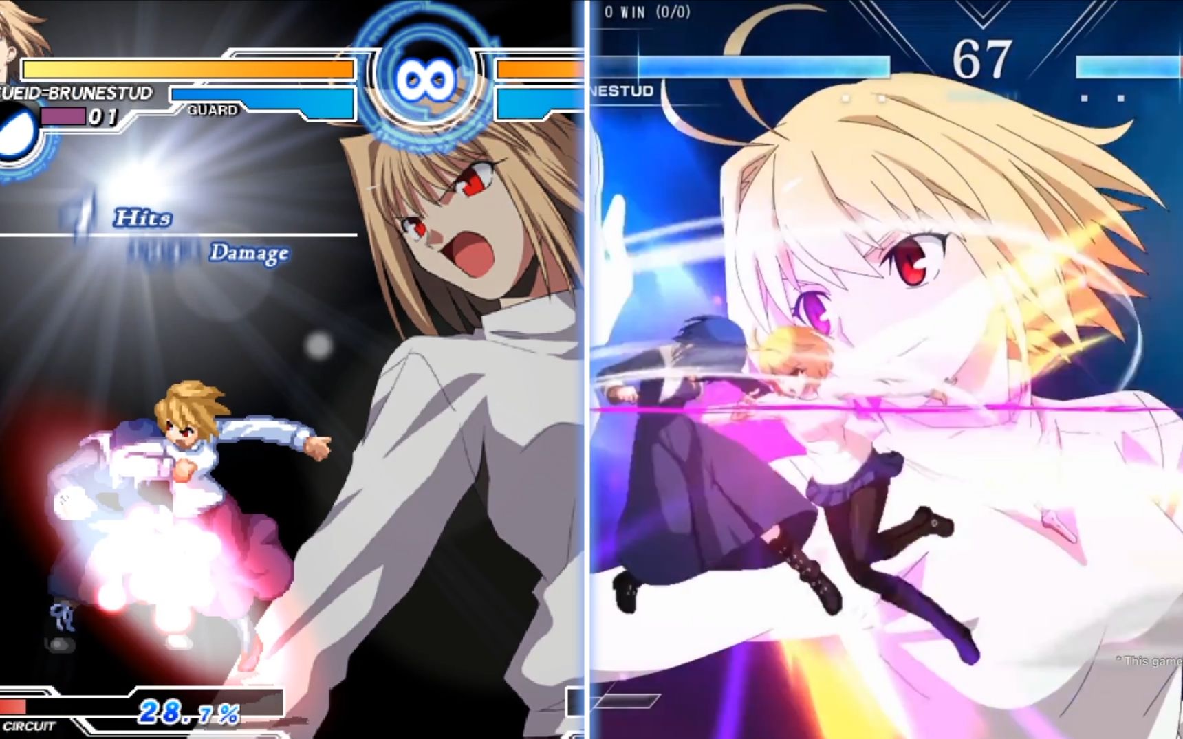 [图]月姬格斗Melty Blood 旧版与新作画面对比视频