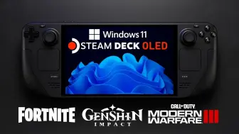 Download Video: Steam Deck OLED  更新驱动后运行 Windows 11 测试 , 体验原神、COD 和 MW3 | 作者ETA PRIME | 机翻中字