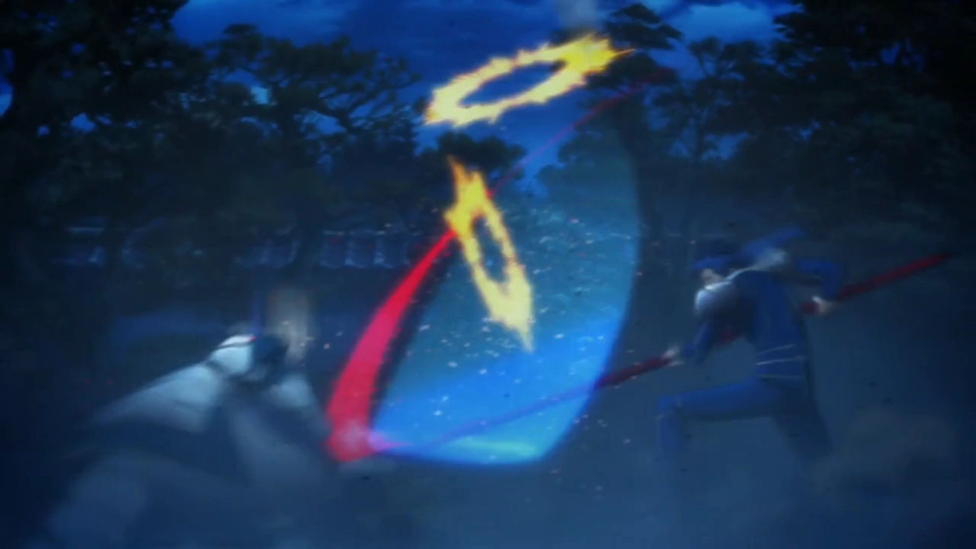 [图]【fsn ubw re】第一季1话，saber vs Lancer高速互砍