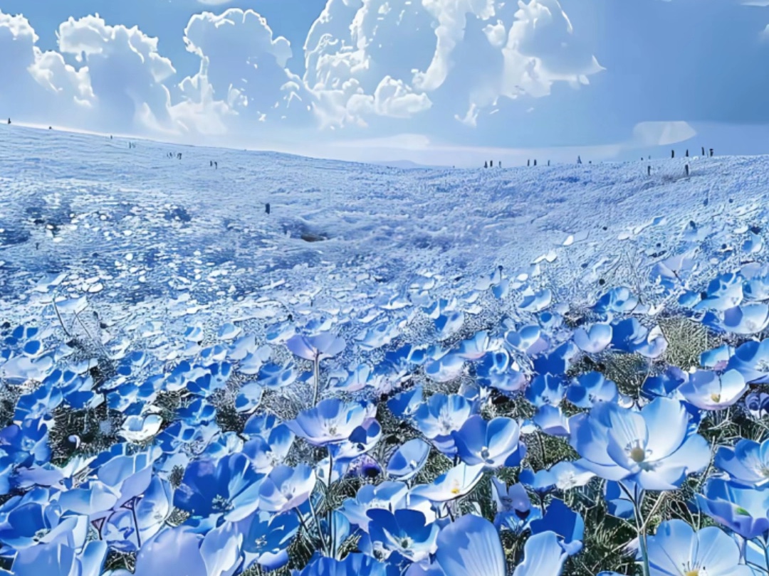 谁能抵抗得了这种蓝色的小花花呢?