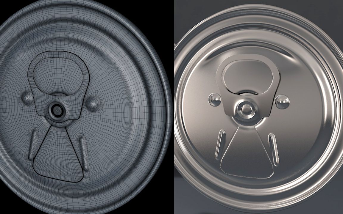 c4d建模练习 可乐易拉罐 独特的布线方法-小沫333-c4d教程-哔哩哔哩