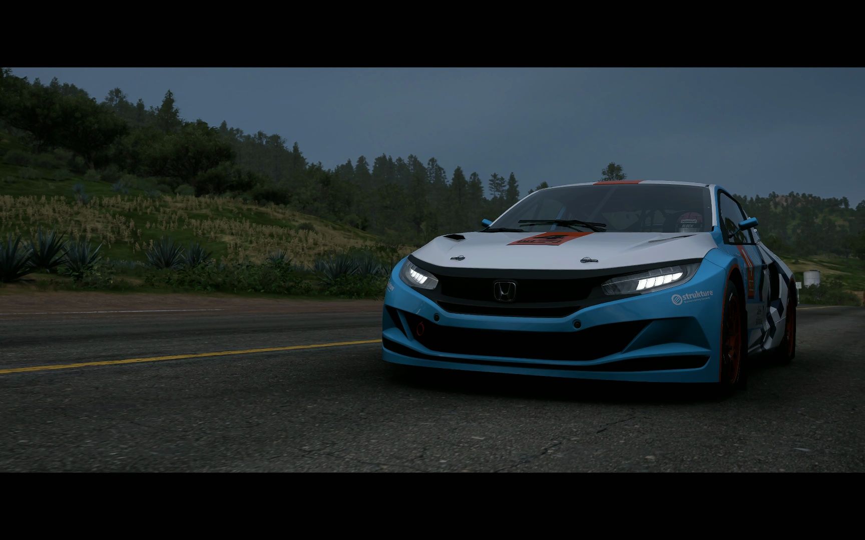 《极限竞速地平线5》本田思域赛道版civic 2018 大战 五菱宏光 :越野