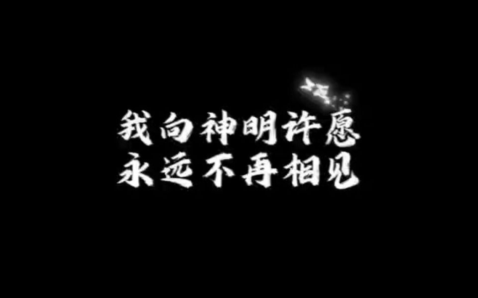 我向神明许愿,永远不再相见