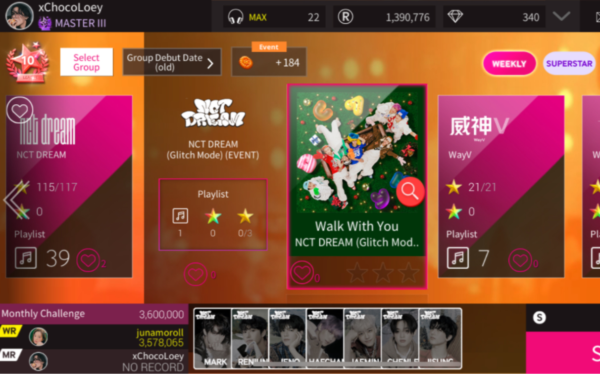 [图]【Walk With You】【NCT DREAM】HardMode 3-StarClear SuperstarSM