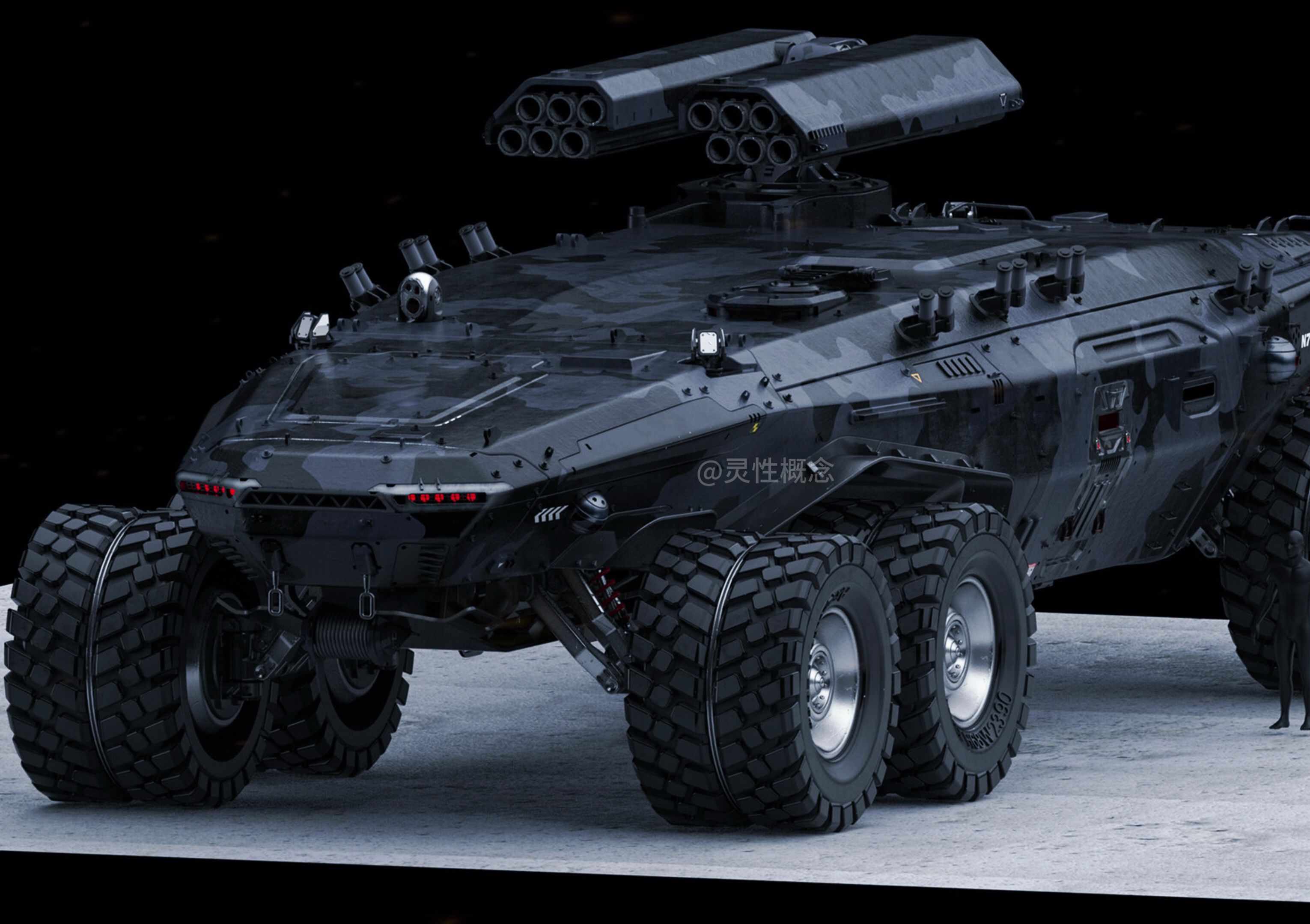 概念设计:无人机发射装甲车