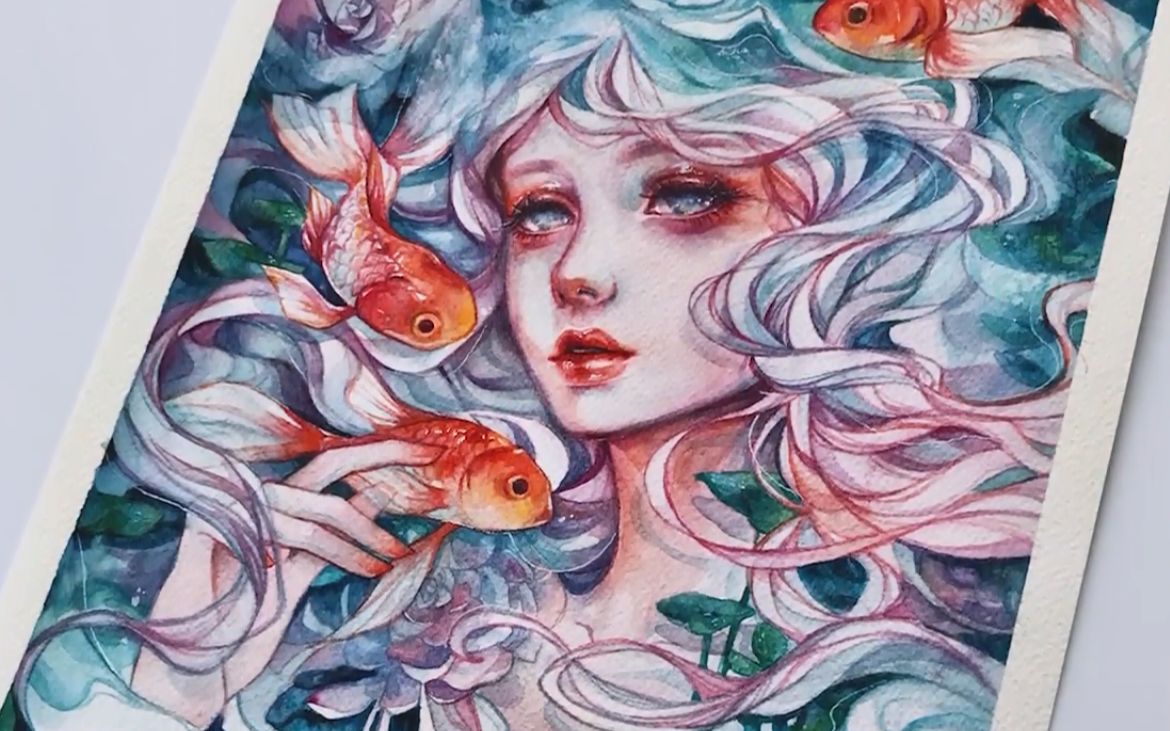 水彩人物上色教程搬运|仙女系-inside watery eyes